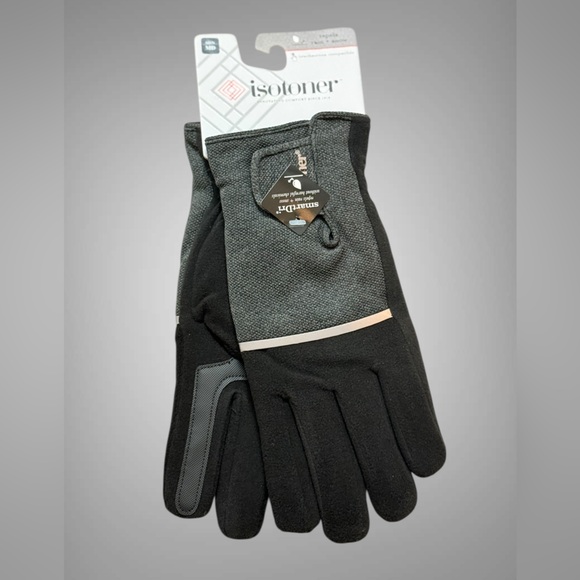 Isotoner Smart Dry Touchscreen Compatible Mens Medium Gloves New - Picture 1 of 12